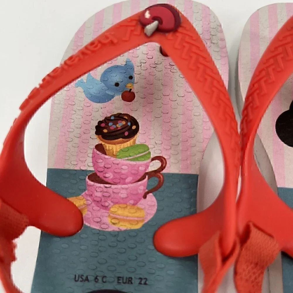 Havaianas Disney Snow White Strap Flip Flops Girls Toddler Size 6C Sandal